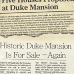historic newspaper articles for Duke Mansion