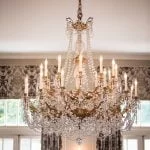 A gorgeous hanging chandelier